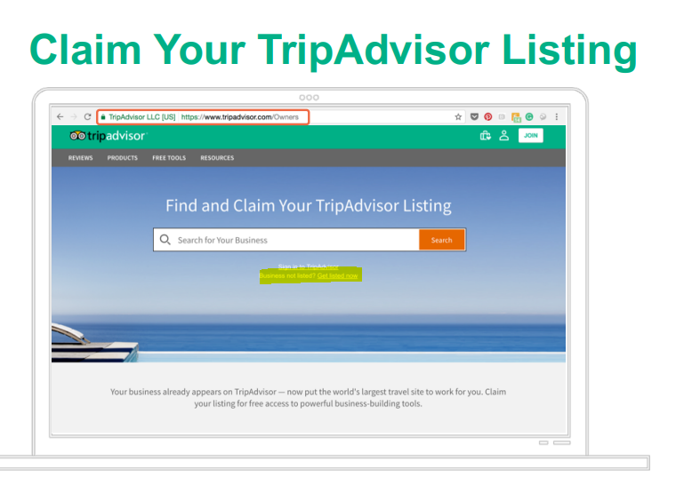 Claim Your Listing Screen Shot