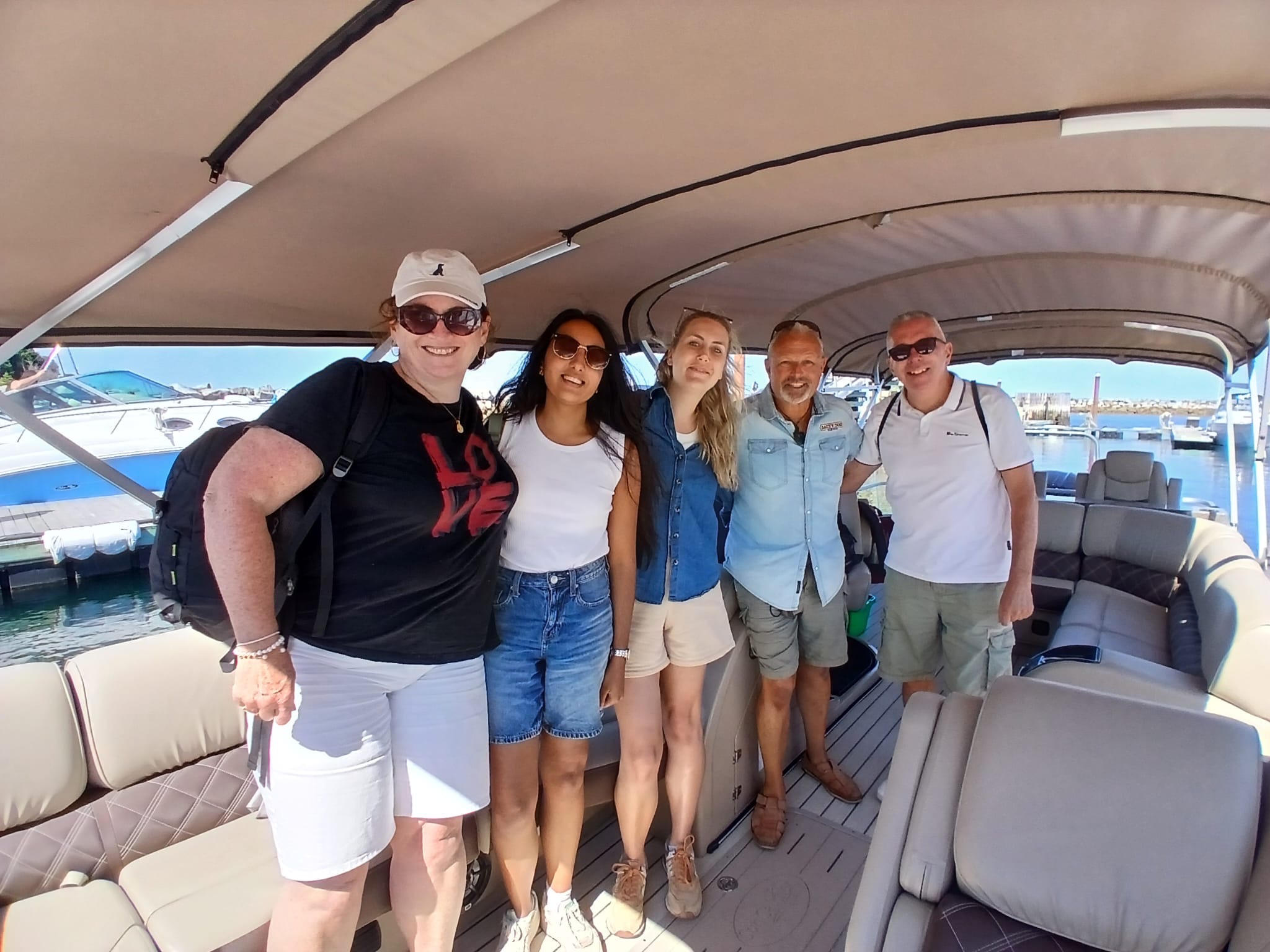 NS Salty Dog Tour with people on a boat. 