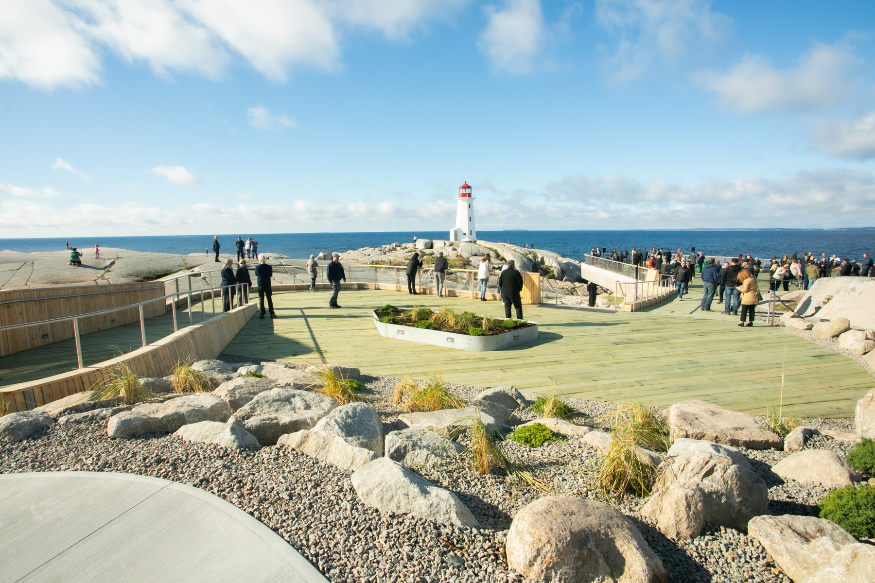 The new accessible viewing deck at Peggy's Cove.