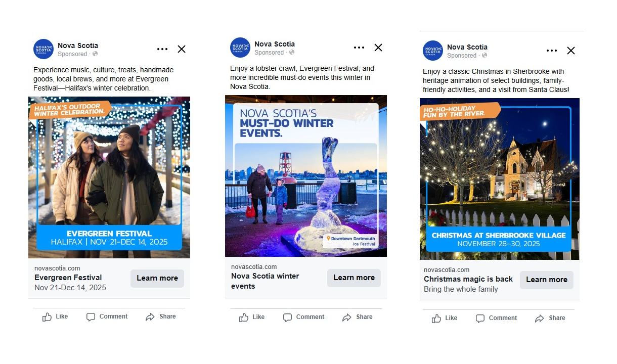 Pre-holiday events ads group 1