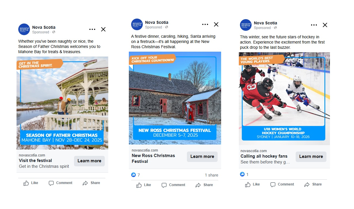 Pre-holiday events ads group 2