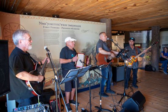 The band The Flummies playing at the Fisheries Museum of the Atlantic. 