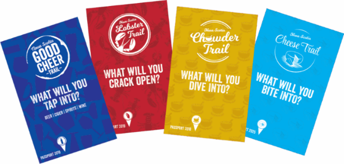 Four colourful booklets