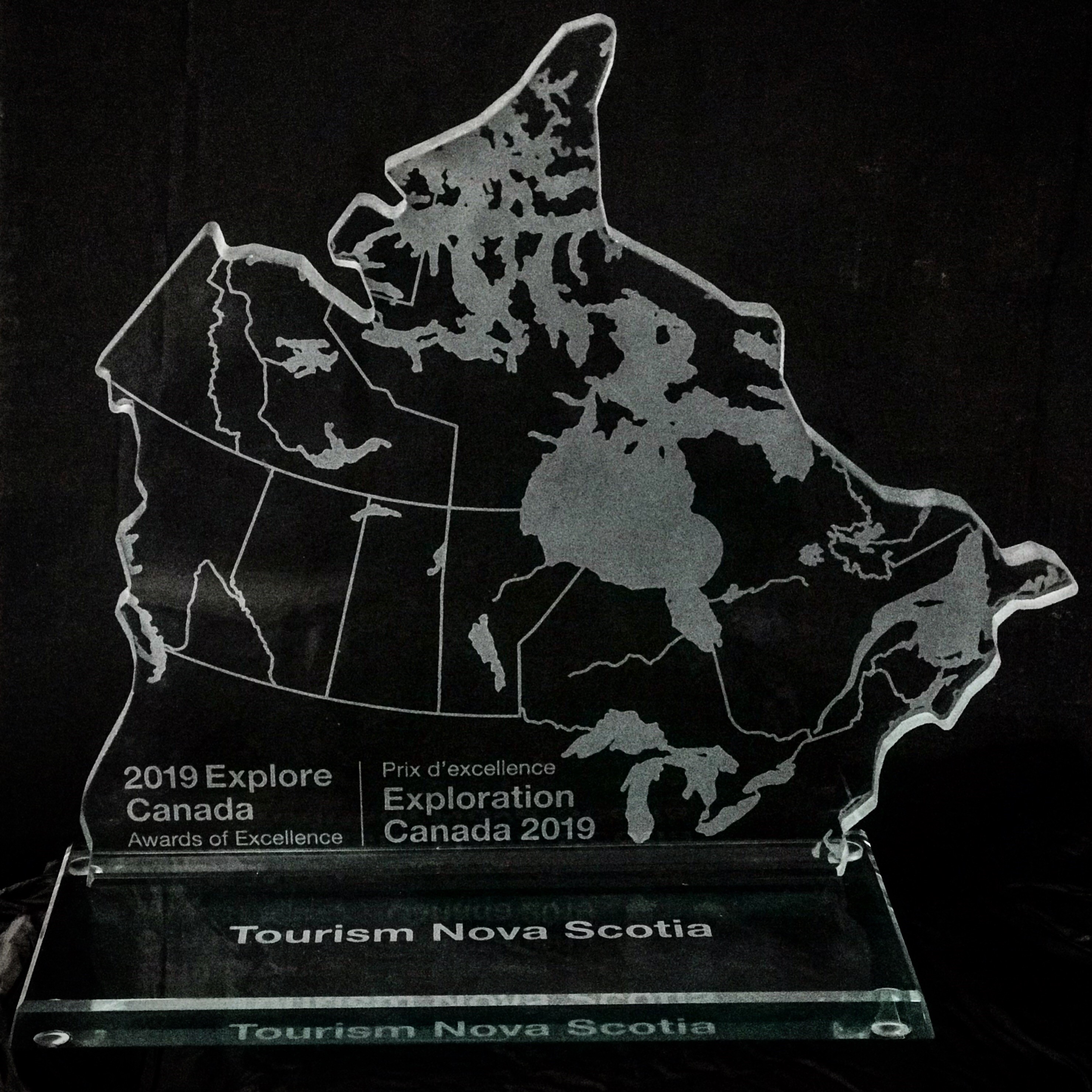 Tourism Nova Scotia's Explore Canad Industry Award of Excellence