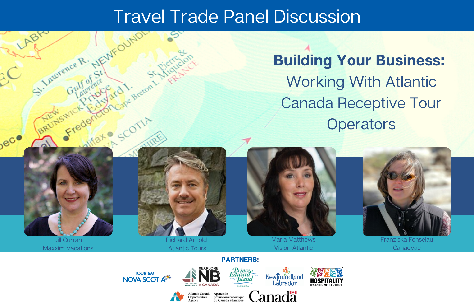 Travel Trade Panel. Image of four panelists