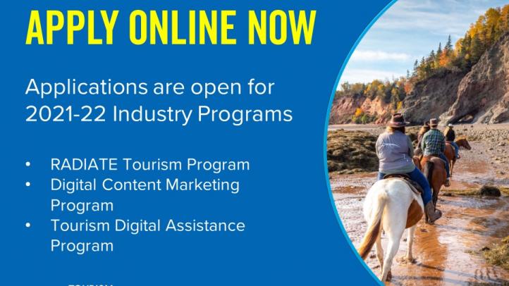 Apply online now. Applications are open for 2021-22 industry programs: RADIATE Tourism Program, Digital Content Marketing Program, Tourism Digital Assistance Program