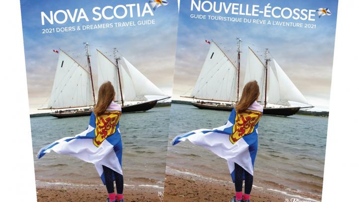 English and French covers of 2021 Doers & Dreamers Travel Guides