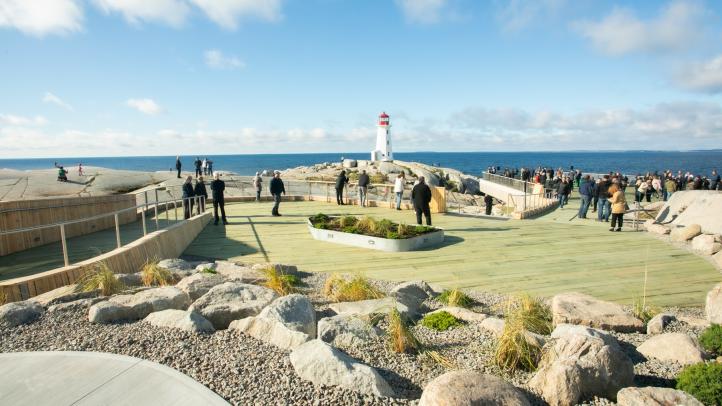 The new accessible viewing deck at Peggy's Cove.