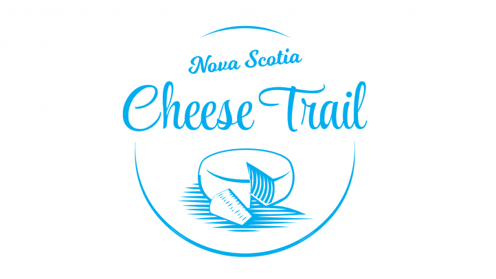 Blue and White Nova Scotia Cheese Trail Logo