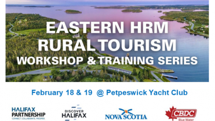 Graphic that says: "Eastern HRM Rural Tourism Workshop and Training Series."