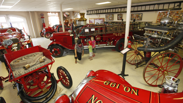 Display inside the Fire Fighter's Museum in Yarmouth. 