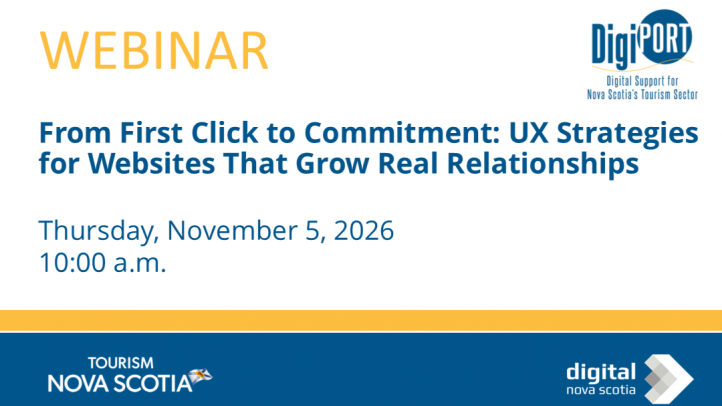 Webinar Graphic indicating an event on November 5,2026 for learning about digital advertising. 