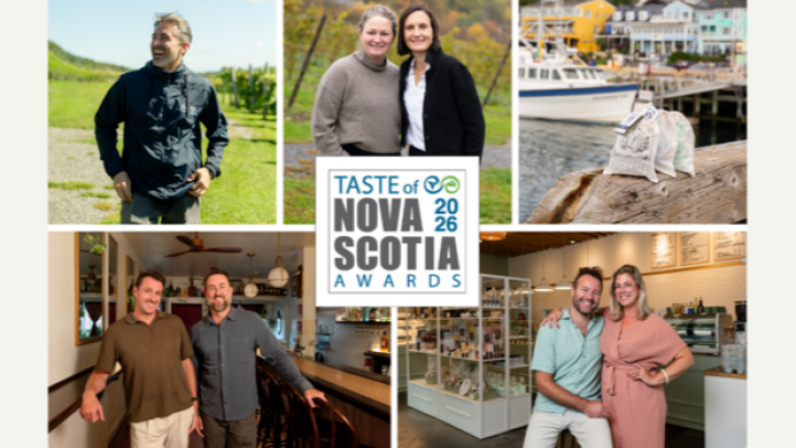 A five winners of the Taste of Nova Scotia awards for 2026 are featured in this photo. 