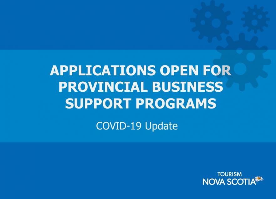 Applications open for provincial business support programs COVID-19 Update