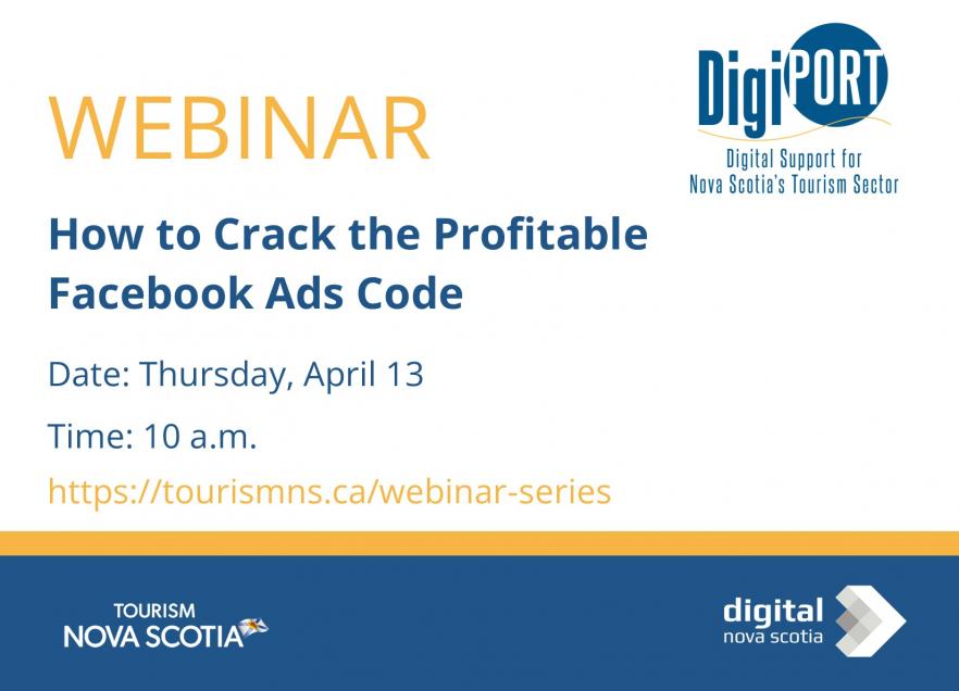 Webinar: How to crack the profitable Facebook ads code on Thursday, April 13 at 10am.