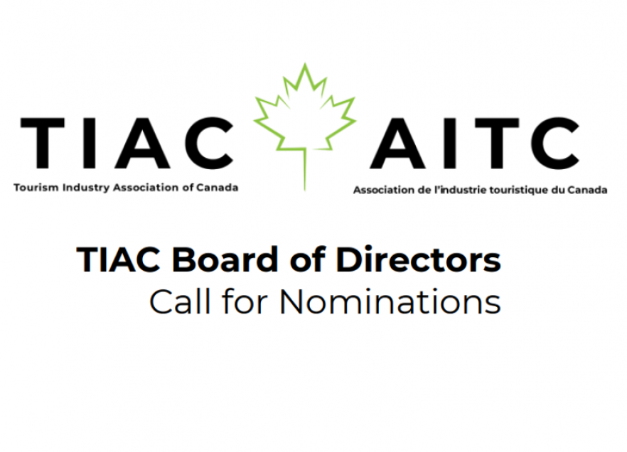 TIAC-AITC logo with text calling for nominations for their Board of Directors