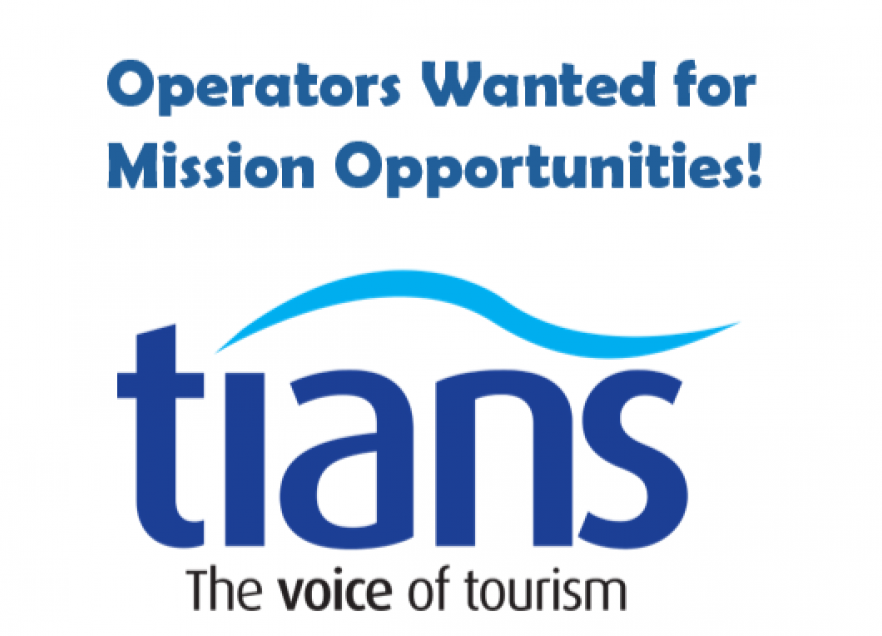 TIANS logo with text saying Operators Wanted for Mission Opportunities