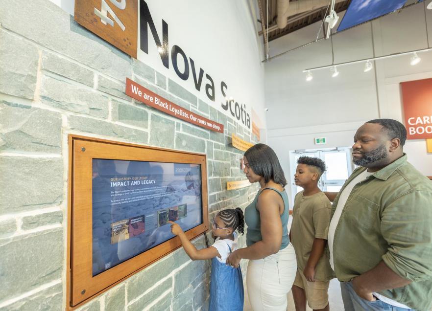 Family visiting the Black Loyalist Heritage Centre