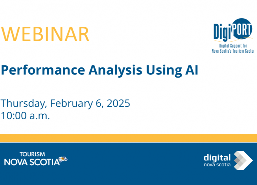 Webinar graphic indicating a Performance Analysis Using AI webinar on February 6, 2025 at 10am. 