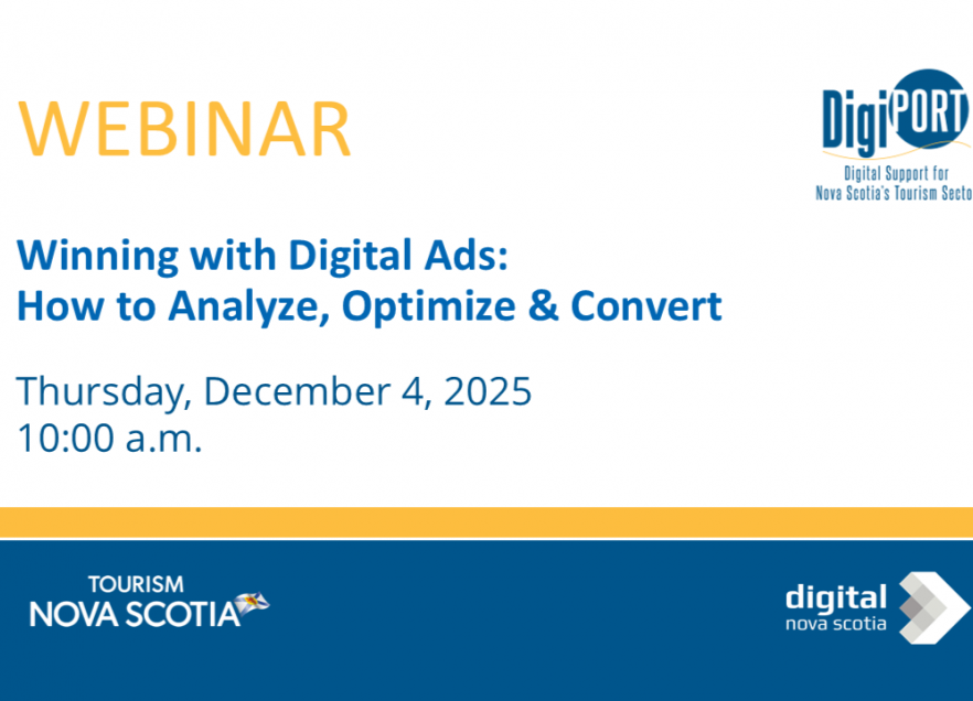 Webinar Graphic indicating an event on December 4, 2025 for learning about digital advertising. 