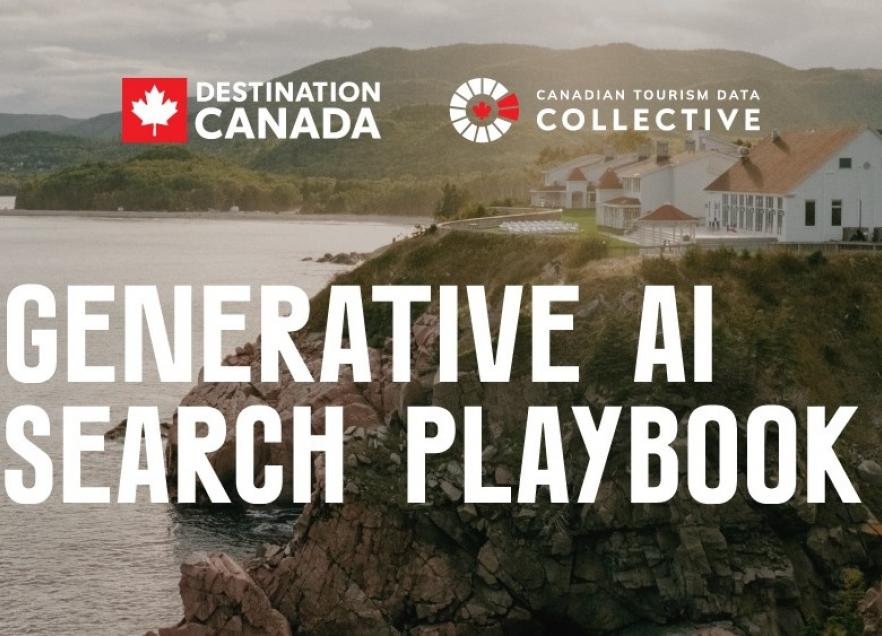 Image of Keltic Lodge with text saying Generative AI Search Playbook