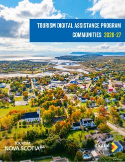 An ariel video of a down on a sunny day